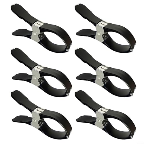 CWOQOCW Edelstahl-Poolabdeckungs-Clips, 11,9 cm, Schwimmbadabdeckungsbefestigungen mit Schutzhüllen für oberirdische Pool-Winterabdeckungsklemmen, 6/12 Stück (schwarz 6) von CWOQOCW