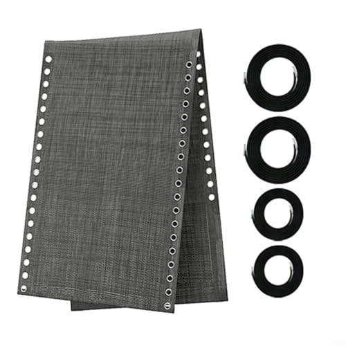 CWOQOCW Ersatztuch für Outdoor-Liegestuhl, 160 x 52 cm, Ersatzbezug für Liegestuhl, mit Schnürschnüren (grau) von CWOQOCW