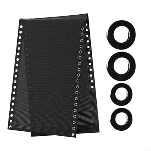 CWOQOCW Ersatztuch für Outdoor-Liegestuhl, 160 x 52 cm, Ersatzbezug für Liegestuhl, mit Schnürschnüren (schwarz) von CWOQOCW