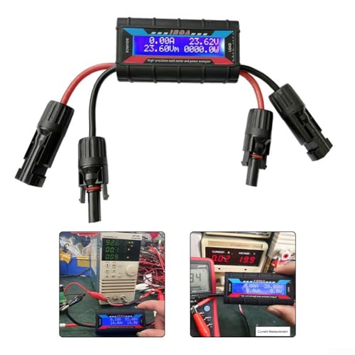 CWOQOCW Flugzeugmodell Leistungsmesser 4,8–60 V Solar-Tester mit Spannungsspitzen-Erkennungsfunktion LCD-Display (200 A) von CWOQOCW