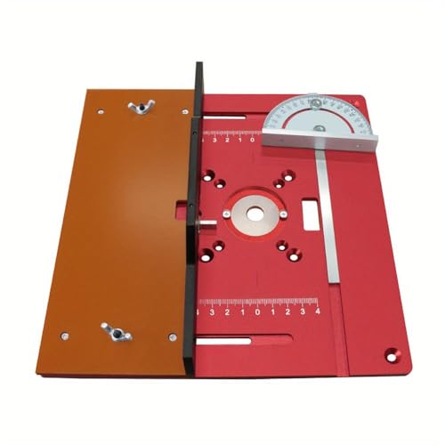 CWOQOCW Holzbearbeitung Aluminium Frästisch Einsatzplatte mit Klappbrett und Gehrungslehre Führung für Tischsäge und Werkbank Anwendungen (B) von CWOQOCW