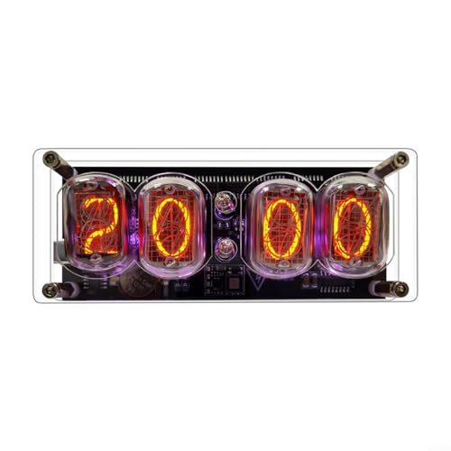 CWOQOCW IN12 Nixie Digital-Uhr-Set, elektronisches LED-Anzeigemodul mit RGB-Atemlicht, USB-betriebenes Zeitanzeigegerät von CWOQOCW