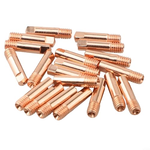 CWOQOCW Kupfer-Mig-Schweißkontaktspitzen, 0,8 mm, M6 x 25 mm, elektrische Stromübertragungsspitzen für MB15 Taschenlampe CWOQOCW Kupfer-Mig-Schweißkontaktspitzen, 0,8 mm, M6 x 25 mm, elektrische Stromübertragungsspitzen für MB15 Taschenlampe von CWOQOCW