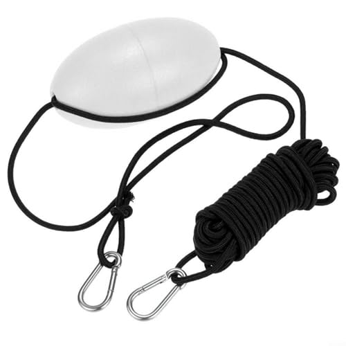 CWOQOCW Marine Anker Boje Set mit 9,8 m reißfester Schnur Drift Ankersystem für Kajak Boot Schiff Segeln Gelb Weiß PVC Nylon (weiß) von CWOQOCW