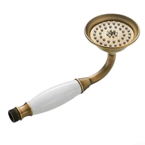CWOQOCW Messing Badezimmer Duschkopf mit Wassersparfunktion Regensprühmuster Wandmontage Handbrause Chrom (Antik) von CWOQOCW