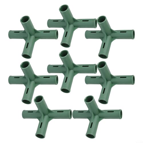 CWOQOCW Pflanzenstütze, Gewächshaus, Rahmenverbinder, 19 mm, robuste Rohrverbindung, Halterung für Gartenstruktur, Frühbeet, 8 Stück (Nr. 4) von CWOQOCW
