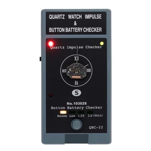 CWOQOCW Quarz-Uhrwerksprüfer QBC-22 Knopfbatterietester 1,5 V 3 V Spannungsprüfer Doppelzweckwerkzeug für Uhrmacher von CWOQOCW