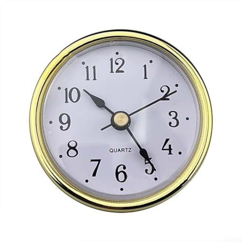 CWOQOCW Retro-Wanduhr mit Aluminium-Zifferblatt, 65 mm Durchmesser, stilvoller Goldrand zur Verschönerung Ihrer Inneneinrichtung (B) von CWOQOCW