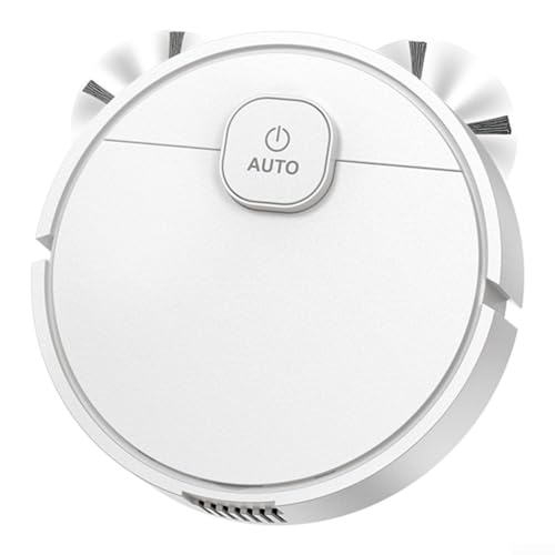 CWOQOCW Roboter-Staubsauger und Wischmopp in einem, automatisches Mini-Bodenreinigungsgerät mit intelligenter Navigation für gründliche Staubentfernung im Haushalt (weiß) von CWOQOCW