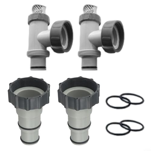 CWOQOCW Schwimmbad-Ventil-Ersatz-Set, mit Adapter für Intex-Pumpen, 28635EG 28671EG oberirdisches Pool-System (2 Sets) von CWOQOCW