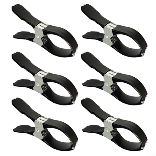 CWOQOCW Schwimmbadabdeckungs-Klemmen, 11,9 cm, Metall, für den Winter, oberirdische Poolabdeckungshalter mit Kantenschutz (schwarz 6) von CWOQOCW
