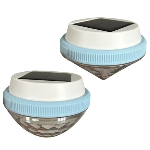 CWOQOCW Solar-LED-Schwimmbad-Lichter, Pool-Lichter, Farbwechsel, wasserdichte Gartenlampe für Schwimmbad, Teich, Brunnen, Terrasse (farbiger Pfirsich) von CWOQOCW