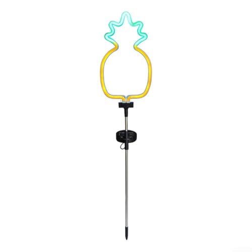 CWOQOCW Solarbetriebenes Gartenpfahl-Licht, dekoratives Ananas-Palmen-Design, wasserdichtes LED-Licht für den Außenbereich, Hof, Rasen, Landschaft, Weg (Ananas) von CWOQOCW