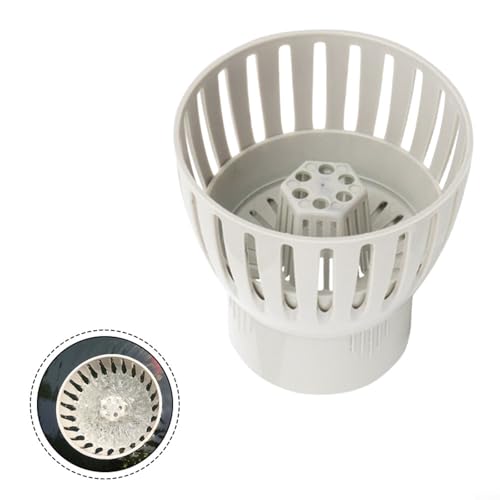 CWOQOCW Teich-Abfluss-Skimmer-System mit verstellbarer Höhe, Wasserkontrolle, Filter-Blätter-Sammelbecher für Koi-Fische, Teiche, Schwimmbäder, Gartenbrunnen (90 mm) von CWOQOCW