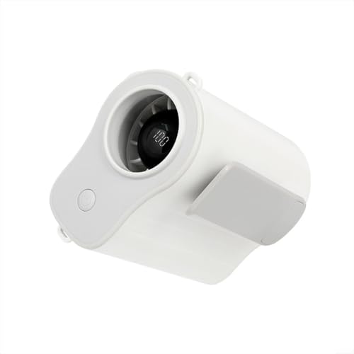 CWOQOCW Tragbarer Ventilator mit 3 Geschwindigkeiten, per USB wiederaufladbar, persönlicher Kühlventilator, mit LED-Licht für Outdoor-Aktivitäten (weiß) von CWOQOCW