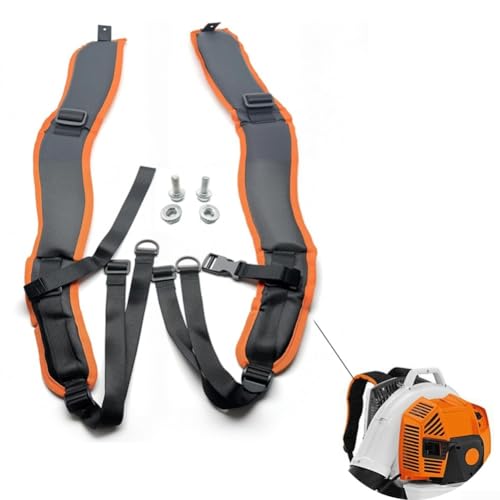 CWOQOCW Verstellbares Nylon-Gebläsegeschirr Schultergurt Geschirr-Set für BR800 BR800X Rucksack Laubbläser Staubsauger Zubehör mit Befestigungsschraube von CWOQOCW