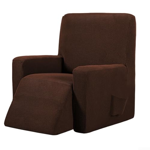 Elastischer Liegestuhl und Sofabezug für vollen Stuhlschutz, mit sicheren elastischen Bändern an der Unterseite und Kompatibilität mit mehreren Stuhlstilen (dunkler Kaffee) von CWOQOCW