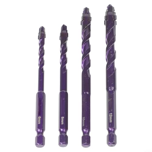 Exzenterbohrer für Glas und Fliesen, 4 Nuten, Set für Hochgeschwindigkeitsbohrleistung (B) von CWOQOCW