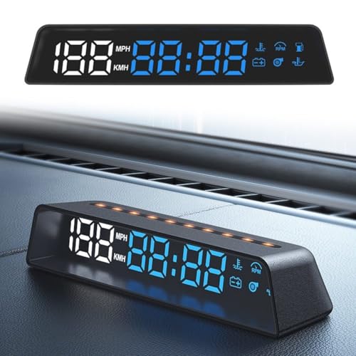 Fahrzeug-Tachometer, Höhenmesser, Head-Up-Display, angetrieben durch OBD-Kabel, entworfen für einfache Armaturenbrett-Integration mit lichtempfindlicher Helligkeitseinstellung (für russische Version) von CWOQOCW