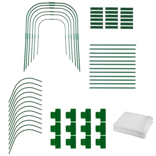 Frosttuch-Set für Pflanzen im Freien, inklusive Gartenreifen und Clips für einfache Abdeckung (D) von CWOQOCW