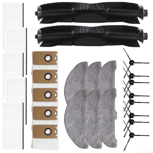 Für Arnagar S8 Pro Roboter-Staubsauger, Ersatz-Seitenbürste, Staubbeutel, Wischmopp und Filter-Set, um die Maschinenleistung im Laufe der Zeit zu erhalten (B) von CWOQOCW