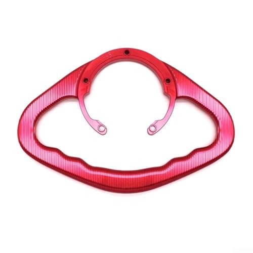 Für CFMOTO 2020 2024 Beifahrerhandgriffe, Kraftstofftankgriff mit CNC-Aluminiumlegierung und gerilltem Griff für stabiles Motorradfahren (rot) von CWOQOCW