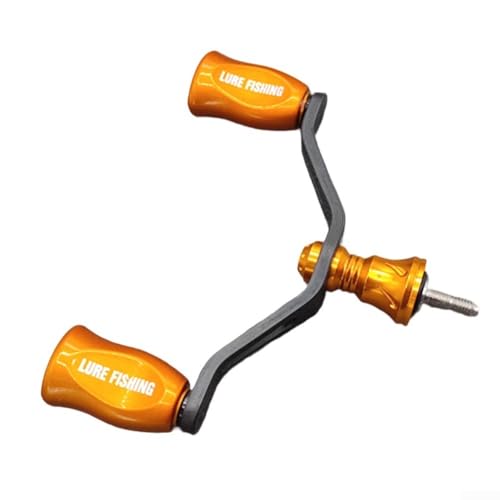 Für NASCI Für Sephia Für STELLA kompatibler Kohlefaser-Doppel-Wippgriff für Spinning-Rolle mit Dual-Lager-Griff-Kugelmechanismus (Gold) von CWOQOCW