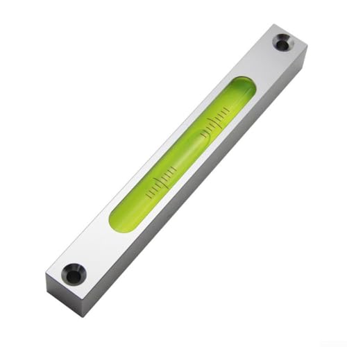 Für Präzisions-Metall-Wasserwaage mit Glasfläschchen für genaue Zylindernivellierung in Maschinen und für Geräteausrichtungsaufgaben (Silber und Grün) von CWOQOCW