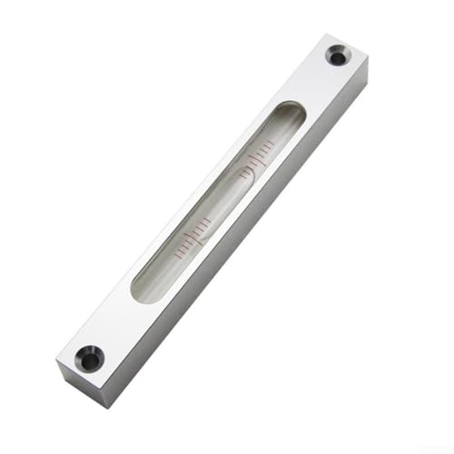 Für Präzisions-Metall-Wasserwaage mit Glasfläschchen für genaue Zylindernivellierung in Maschinen und für Geräteausrichtungsaufgaben (Silber und Weiß) von CWOQOCW