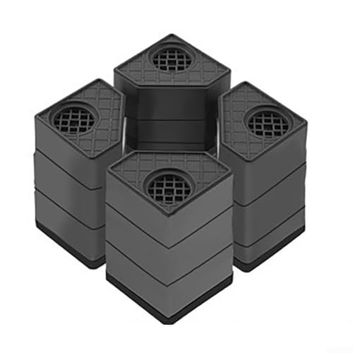 Fußpolster für Kühlschrank und Waschmaschine zur Stoßdämpfung und Vibrationskontrolle (dreilagig, 11,5 cm) von CWOQOCW