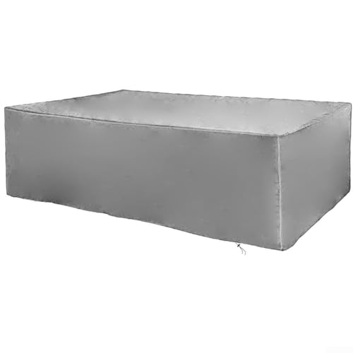 Gartenmöbel-Schutzhülle für Terrassentisch und Stuhl-Sets, wasser- und windabweisendes 210D-Oxford-Gewebe mit verstellbaren Schnallen zum Anpassen von CWOQOCW