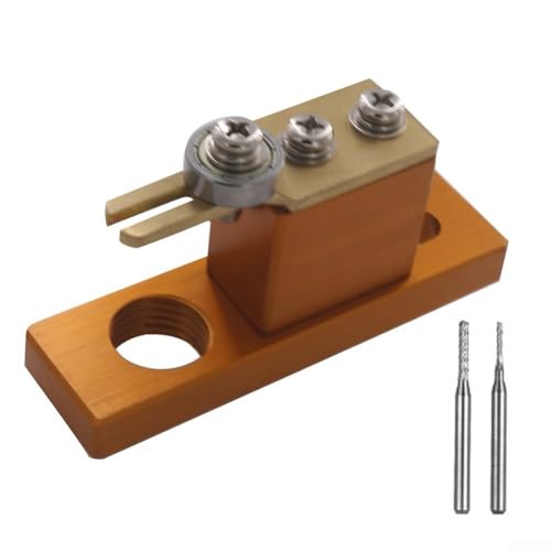 Geigenbauwerkzeug, elektrischer Purfling-Rillenschneider mit Dual-Fräser-Teilen 1 mm und 2 mm für genaue Geigen-Purfling-Rillen (Gold) von CWOQOCW