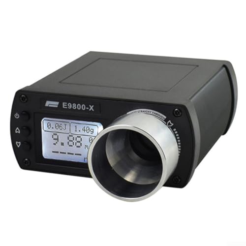 Geschwindigkeits-Chronograph-Messgerät mit HD-LCD-Bildschirm für genaue Schussgeschwindigkeit, Mündungsgeschwindigkeit, Energie und Distanzmessung mit Sensorkalibrierung (schwarz) von CWOQOCW