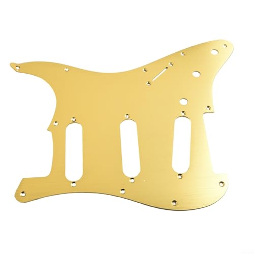 Gitarren-Upgrade-Kratzplatte aus Metall mit 11 Löchern für ST-Modelle (Gold) von CWOQOCW