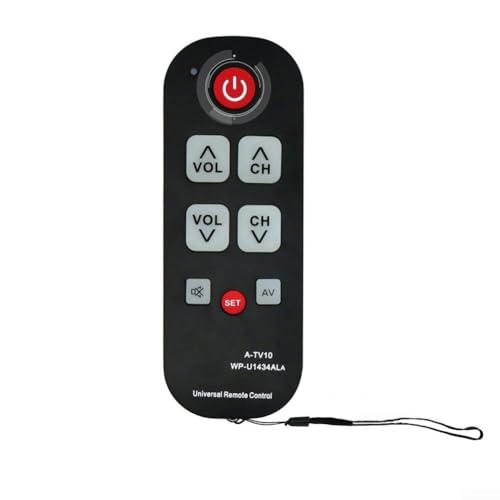 Große Tasten-Fernbedienung für Senioren mit benutzerfreundlichem Design, automatischer Suche und Lernfunktionen für einfache Navigation von CWOQOCW
