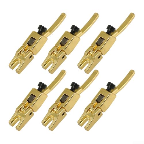 Guitar Players Choice 6 Stück Vintage Locked String Sättel für Tremolo Brücken (Silber) von CWOQOCW