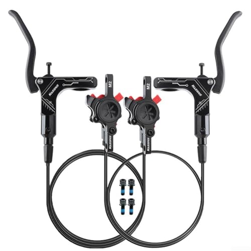 Hydraulische Bremse aus Aluminiumlegierung für Mountainbikes, Doppelkolben-Design für verbesserte Kontrolle und Sicherheit (schwarz) von CWOQOCW