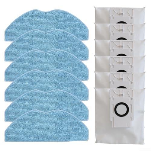 Hygienische Boden-Wischmopp-Pads + Staubbeutel, kompatibel mit Zubehör für 360 S8 Plus (weiß) von CWOQOCW
