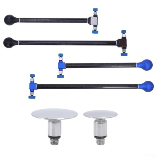Karosserie-Ausbeulhammer Reparaturwerkzeug mit 2 Ersatzköpfen und M8-Gewindeeinstellung für optimale Hebelwirkung (blau (schwarz (lang)) von CWOQOCW