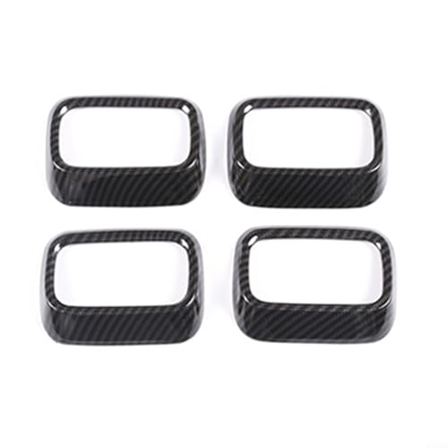 Klimaanlage Lüftungsgitter Dekoration für Mercedes GLE GLS 2020–2022, Konsole Armaturenbrett Rahmen Klimaanlage Entlüftungsverkleidung glänzend schwarz (Kohlefaser) von CWOQOCW