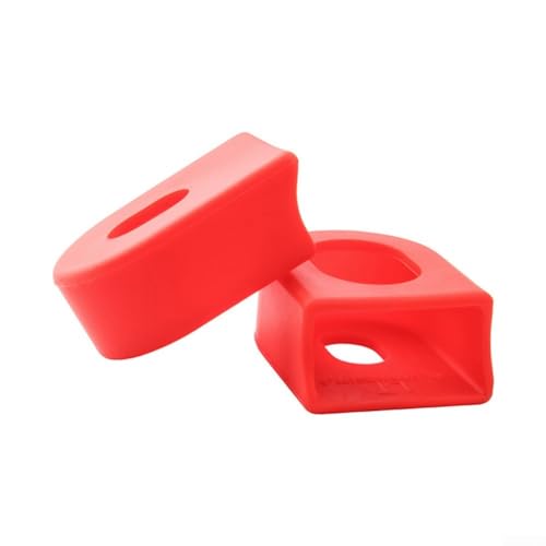Kurbel-Silikonhülle für Fahrrad, elastischer Anti-Dehnungsschutz für Kurbelkette (rot) von CWOQOCW