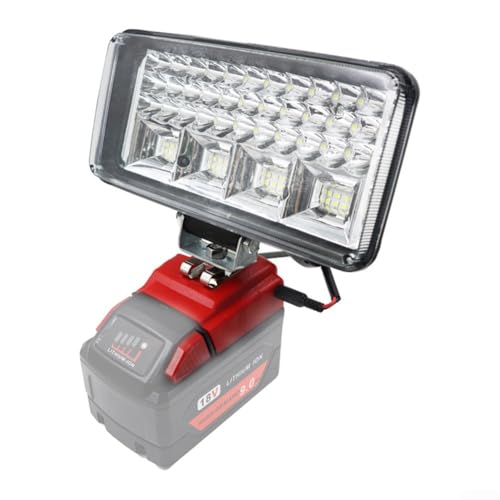 LED DC 12V Arbeitsleuchte mit Clip Kompatibel mit 18V Lithium Batterie Adapter für Außen und Innen (8 Zoll) von CWOQOCW