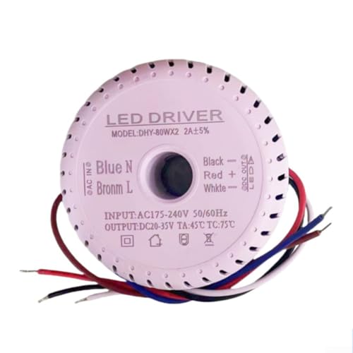 Leistungsstarker LED-Treiber mit einstellbarer 3-Gang-Farbtemperatur und Dimmung für Pendelleuchten und Beleuchtungsanwendungen mit Überlastschutz (80 x 2 W) von CWOQOCW