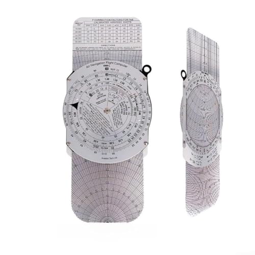 Manuelles E6B Fluglineal, kreisförmiges Gleitlineal für umfassende Berechnungen in der Luftfahrt (E6B-L) von CWOQOCW