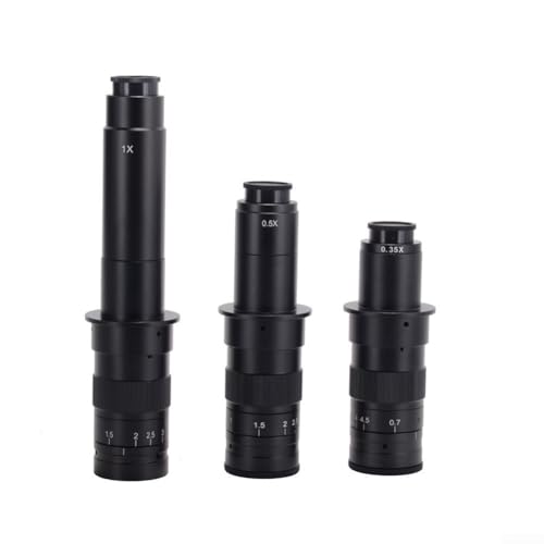Mikroskop Kamera Zoomobjektiv mit C Halterung, Optisches 0 7 4 5X Objektiv für detaillierte für Video Mikroskop Beobachtung und Inspektion (180X) von CWOQOCW