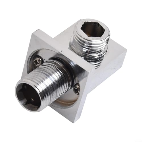 Moderner Chrom-Wandauslass-Winkel, Duschschlauch-Anschluss, G1/2 Messing, quadratischer Duschschlauchanschluss für Badezimmer, Handbrause von CWOQOCW