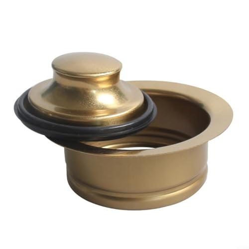 Müllentsorgung Spüle Flansch und Abdeckung Edelstahl Küchenspüle Flansch Stopper Set 3,5 Zoll Kompatibel Gummiring Dichtung Hellbronze von CWOQOCW