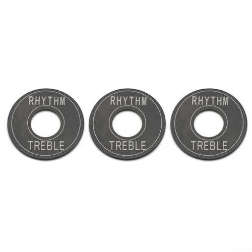 Nachhaltige und funktionale Schalter-Surround-Platten für verbesserte Gitarrenleistung (schwarz), 3 Stück von CWOQOCW