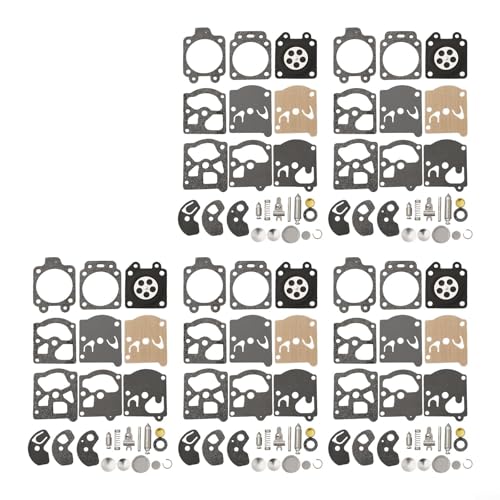 Reparatursatz 5 Pack für Vergaser Membrandichtungen kompatibel mit K10 für WaT Modell und für Wa WT Vergaser D10 für WaT von CWOQOCW