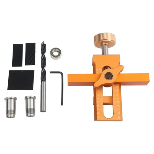 Schranktür-Installationspositionierer mit zweireihiger Skala und 10 mm Rückprallstanzung für präzise Schranktür-Einrichtung aus Aluminiumlegierung (B) von CWOQOCW